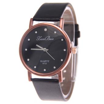 J-D LED Fashion Sports Personality Leather Strap Watches Black 8723 (Free Shipping) - Intl  