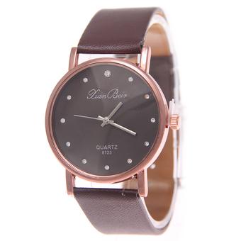 J-D LED Fashion Sports Personality Leather Strap Watches Brown 8723 (Free Shipping) - Intl  