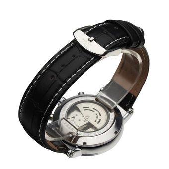 JARAGAR Men Automatic Mechanical Luxury Leather Wrist Watch (Intl)  