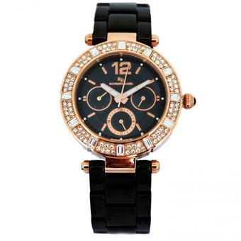 Jam Tangan Wanita - Raymond Daniel RD 216 - Rose Gold Black - Stainless Steel - Anti air - Fashion  