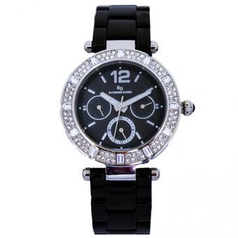 Jam Tangan Wanita - Raymond Daniel RD 216 - Silver Black - Stainless Steel - Anti air - Fashion  