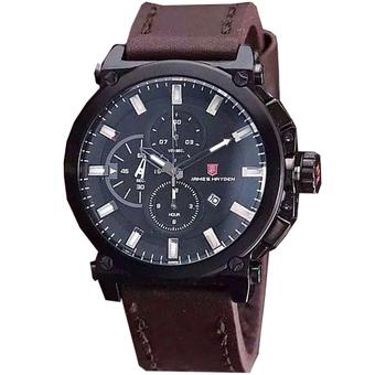 James Hayden Jam Tangan Pria - Strap Leather - Cokelat - JH2380  