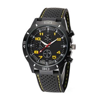 Jetting Buy Men's Wrist Watch Black Stainless Steel Sport Yellow  