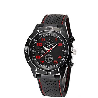 Jetting Buy Men's Wrist Watch Black Stainless Steel Sport Red  