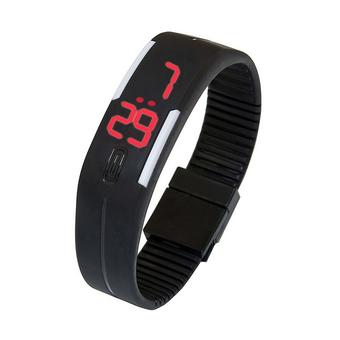 Jetting Buy Sports Wrist Watch Ultra Thin Sports Silicone Black  