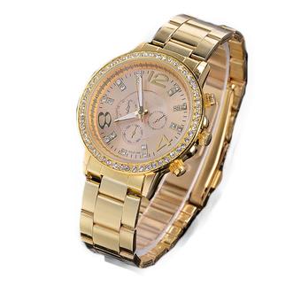 Jo.In Casual Watch for Women's Wristwatch Crystal Hours Steel Case Ladies Quartz (Gold)  