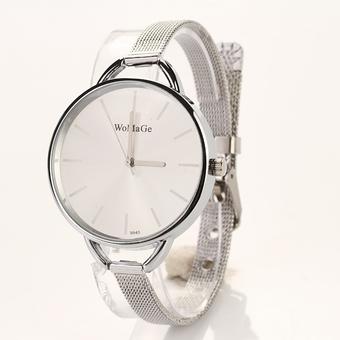 Jo.In Gold Silver Quartz Lady Women Wrist Watch (Silver)  