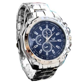 Jo.In Luxury Men's Fashion Stainless Steel Band Sport Quartz Business Analog Watch Wristwatches (Blue)  