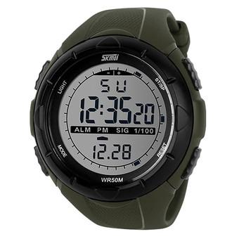 Jo.In Men 50M Waterproof Digital LCD Alarm Date Mens Sport Watch (Green)  