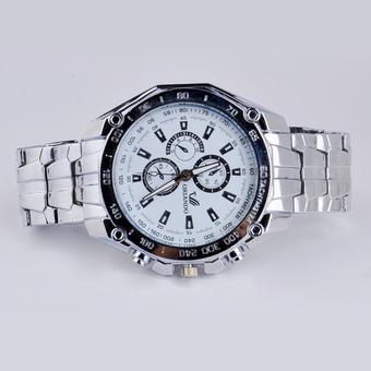 Jo.In Men's Stainless Steel Belt Sport Business Quartz Watch Wristwatches (White)  