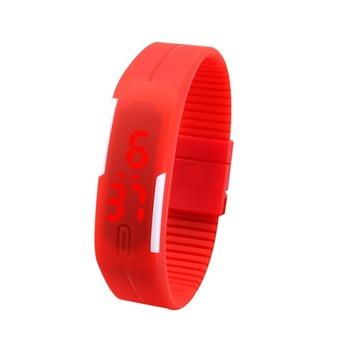 LED Fashion Sports Personality Silicone Strap Watches Red 086 (Free Shipping) - Intl  