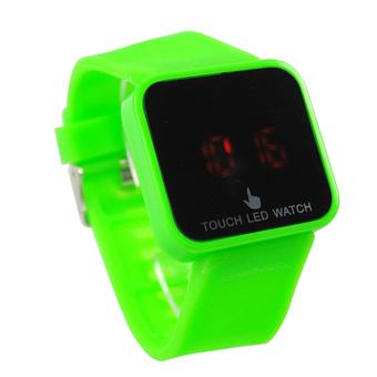 LED Touch Screen Sport Digital Unisex Silicone Strap (Green) (Intl)  