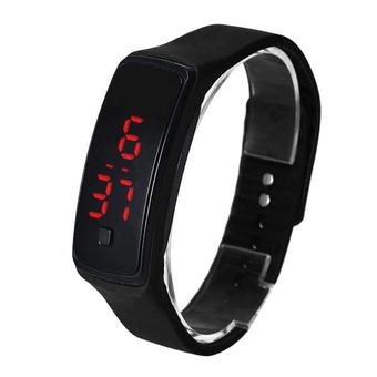 LED Watch 2015 Fashion Sport Digital Watch Silicone Running Bracelet Watch for Women Men Kids Wristwatch Relogio Feminino Clock (Black) (Intl)  