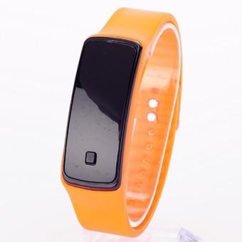 LED Watch 2015 Fashion Sport Digital Watch Silicone Running Bracelet Watch for Women Men Kids Wristwatch Relogio Feminino Clock (Orange) (Intl)  