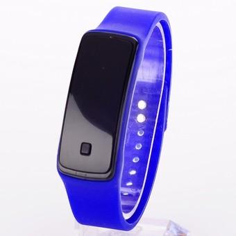 LED Watch 2015 Fashion Sport Digital Watch Silicone Running Bracelet Watch for Women Men Kids Wristwatch Relogio Feminino Clock (Blue) - Intl  