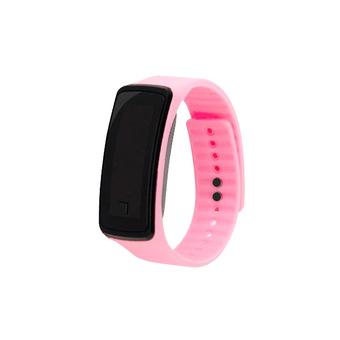 LED Watch 2015 Fashion Sport Digital Watch Silicone Running Bracelet Watch for Women Men Kids Wristwatch Relogio Feminino Clock (Pink) (Intl)  