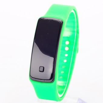 LED Watch 2015 Fashion Sport Digital Watch Silicone Running Bracelet Watch for Women Men Kids Wristwatch Relogio Feminino Clock (Green) (Intl)  