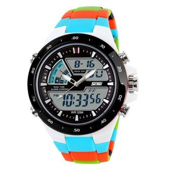 Lady's Calendar Personality Electronic Watch With Waterproof Outdoor Sports Wristwatches(Black)(INTL)  