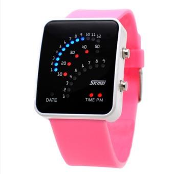 Lady's Creative Fan-shaped LED Fashion Electronic Wristwatches(Red)(INTL)  