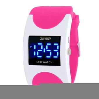 Lady's Creative LED Fashion Watch With Date Display Lovers Wristwatches(Red)(INTL)  