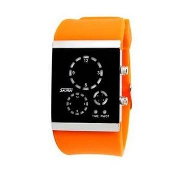 Lady's Creative LED Fashion Watch With Waterproof Electronic Lovers Wristwatches(Orange)(INTL)  