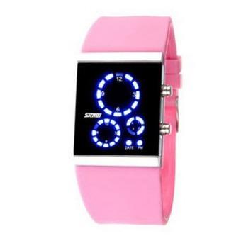 Lady's Creative LED Fashion Watch With Waterproof Electronic Lovers Wristwatches(Pink)(INTL)  