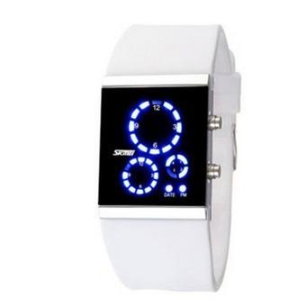 Lady's Creative LED Fashion Watch With Waterproof Electronic Lovers Wristwatches(White)(INTL)  