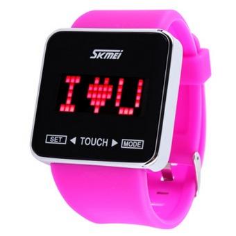 Lady's Creative LED Touch Screen Fashion Watch With Date Display Lovers Wristwatches(Purple)(INTL)  