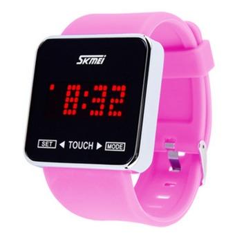 Lady's Creative LED Touch Screen Fashion Watch With Date Display Lovers Wristwatches(Pink)(INTL)  