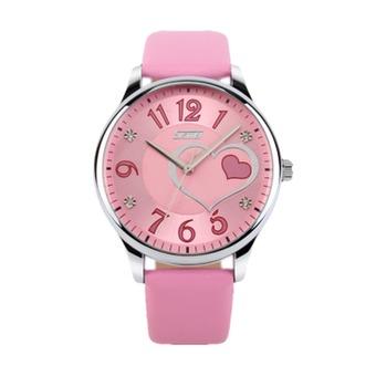 Lady's Fashion Quartz Watch Enchased Diamonds With Water Resistant Wristwatch(Pink)(INTL)  