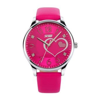 Lady's Fashion Quartz Watch Enchased Diamonds With Water Resistant Wristwatch(Red)(INTL)  