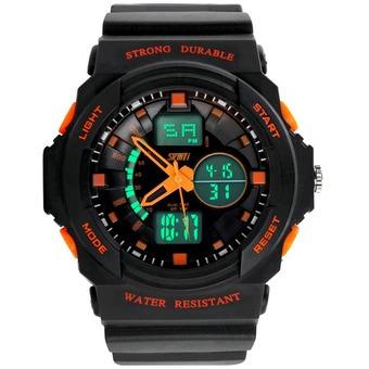 Lady's LED Outdoor Sports Electronic Watch With Shock Resistant Wristwatches(Orange)(INTL)  