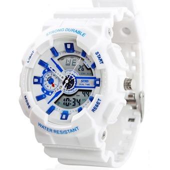 Lady's LED Outdoor Sports Electronic Watch With Water Resistant Jelly Wristwatches(White)(INTL)  