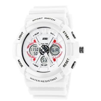 Lady's Outdoor Sports Electronic Watch With Water Resistant Tide Wristwatches(White)(INTL)  