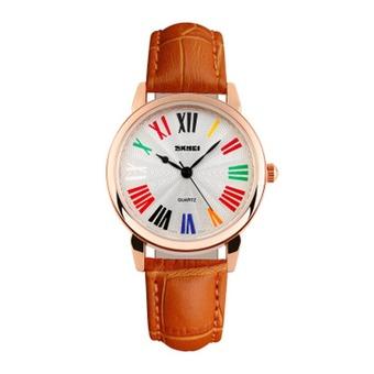 Lady's Tide Waterproof Colorful Roman Word Personality Fashion Wristwatches(Orange)(INTL)  