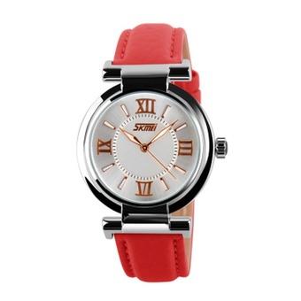 Lady's Tide Waterproof Pointer Watch Simple Fashion Personality Belt Wristwatches(Red)(INTL)  