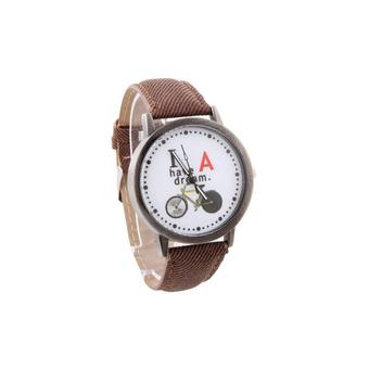 Leather Quartz Watches Brown  