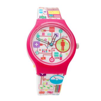 Linkgraphix Playhour PB49 Electricity Jam Tangan Wanita - Hot Pink  