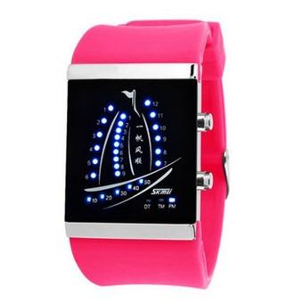 Lovers Creative LED Smooth Sailing Shaped With Waterproof Fashion Electronic Wristwatches(Red) (Intl)  