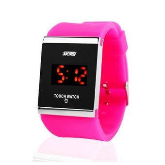 Lovers Creative LED Touch Screen Fashion Electronic Wristwatches(Red) (Intl)  