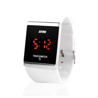 Lovers Creative LED Touch Screen Fashion Electronic Wristwatches(White) (Intl)  