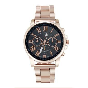 Luxury Roman Number Stylish Fashion Stainless Steel Quartz Sports Dial Wrist Watch  