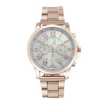 Luxury Stylish Fashion Stainless Steel Quartz Sports Dial Wrist Watch White  