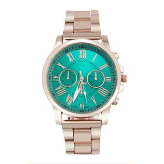 Luxury Stylish Fashion Stainless Steel Quartz Sports Dial Wrist Watch Green  