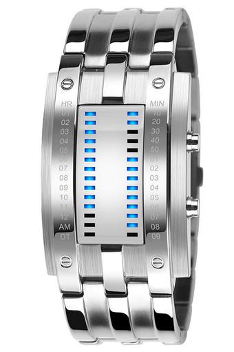 Luxury Unisex Digital Led Bracelet Sport Watche Wristwatch Couples Table Men Silver  