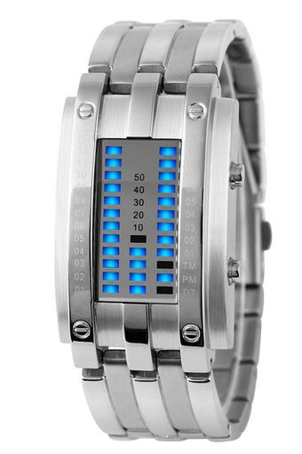 Luxury Unisex Digital Led Bracelet Sport Watche Wristwatch Couples Table Ladies Silver  