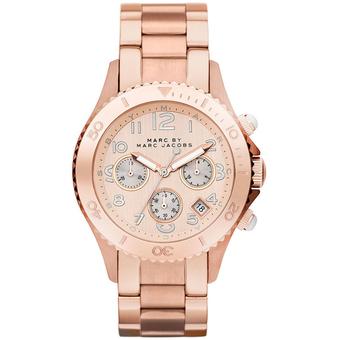 Marc Jacobs Female Silver Dial & Rose Gold Strap MBM3156  