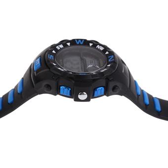 Men Boys Swimming Sports Digital Wrist Watch Waterproof W-F77 Black+Blue (Intl)  