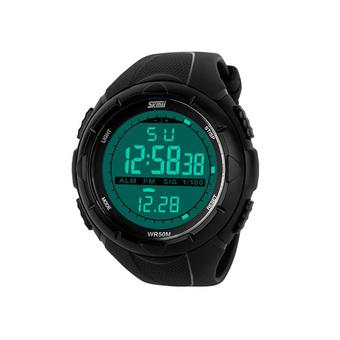 Men LED Digital Military Watch Dive Swim Watches Fashion Outdoor Sports Wristwatches (Black)  