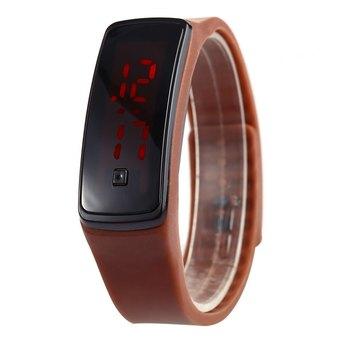 Men Women LED Digital Bracelet Watch Sport Wristwatch (Coffee) - Intl  